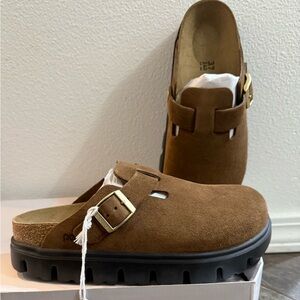 Birkenstock Boston chunky suede clogs